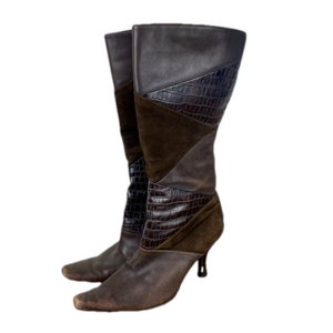 Vintage Brown Heeled Boots